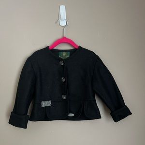 Giesswein Made in Austria Black Wool Coat Size 3